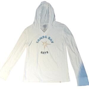 Tampa Bay Rays Long sleeve hoodie t-shirt, size M, lightweight!